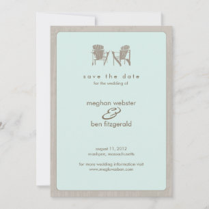 Adirondack Chairs Wedding Save the Date