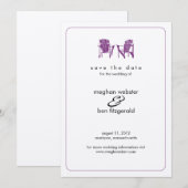 Adirondack Chairs Wedding Save the Date (Voorkant / Achterkant)