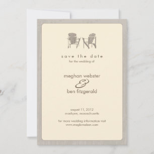 Adirondack Chairs Wedding Save the Date