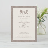 Adirondack Chairs Wedding Save the Date (Staand voorkant)