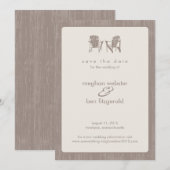 Adirondack Chairs Wedding Save the Date (Voorkant / Achterkant)