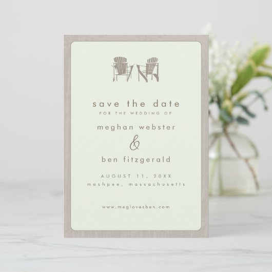 Adirondack Chairs Wedding Save the Date (Staand voorkant)