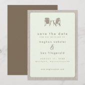 Adirondack Chairs Wedding Save the Date (Voorkant / Achterkant)