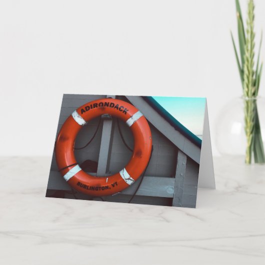 adirondack ferry lifesaver feestdagen kaart (Voorkant)