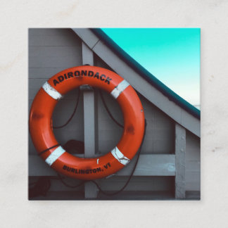 adirondack ferry lifesaver vierkante visitekaartje