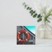 adirondack ferry lifesaver vierkante visitekaartje (Staand voorkant)