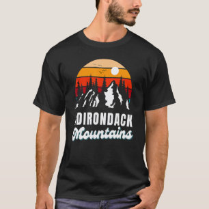 Adirondack-gebergte Outdoor Wandelen Natuur Retro T-shirt