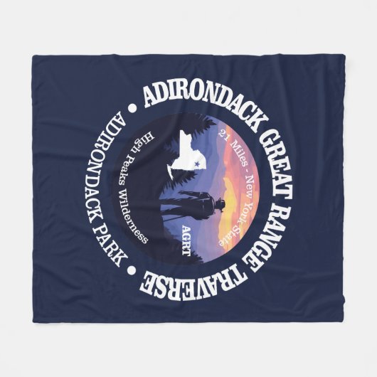 Adirondack Great Range Trail (rd2) Fleece Deken (Voorkant (Horizontaal))