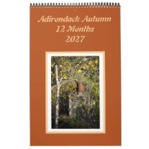Adirondack Herfst 12 Maanden Kalender