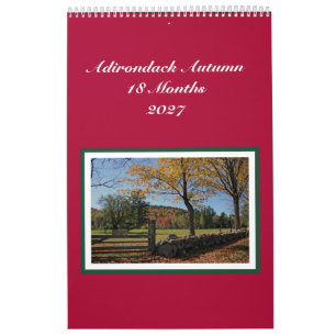 Adirondack Herfst 18 Maanden Kalender