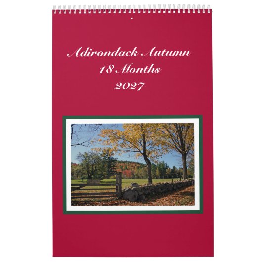 Adirondack Herfst 18 Maanden Kalender (Hoes)