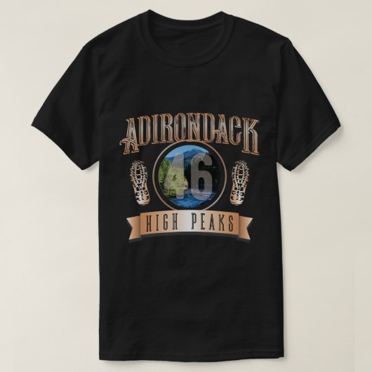 Adirondack High Peaks 46 Club New York State Hiker T-shirt (Design voorkant)