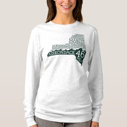 Adirondack High Peaks Women's Long T-Shirt (Voorkant)