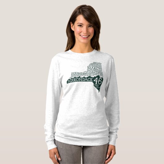 Adirondack High Peaks Women's Long T-Shirt (Voorkant volledig)