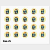 Adirondack Lake Chair Ronde Sticker (Vel)