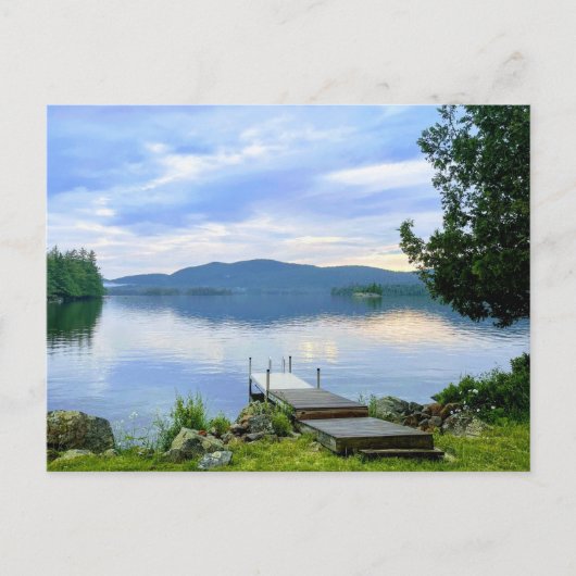 Adirondack Lake en Bergen Briefkaart met Kajaks (Voorkant)