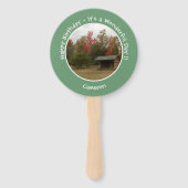 Adirondack Lean-to in de herfst Verjaardagsfeestar Handwaaier (Achterkant)