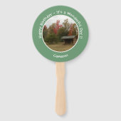 Adirondack Lean-to in de herfst Verjaardagsfeestar Handwaaier (Voorkant)