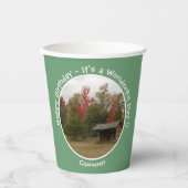 Adirondack Lean-to in de herfst Verjaardagsfeestar Papieren Bekers (Voorkant)