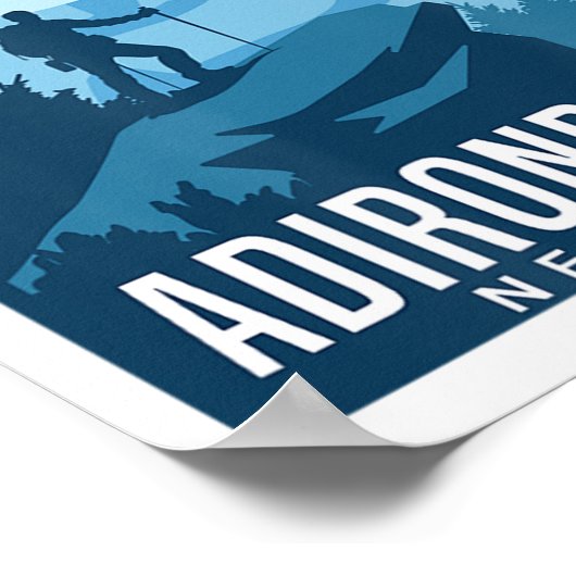 Adirondack Mountain Climate Hiking Mountainer Ad Poster (Hoek)