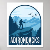 Adirondack Mountain Climate Hiking Mountainer Ad Poster (Voorkant)