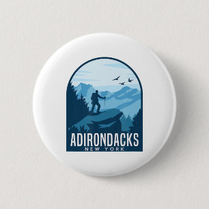 Adirondack Mountain Climate Hiking Mountainer Ad Ronde Button 5,7 Cm