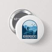 Adirondack Mountain Climate Hiking Mountainer Ad Ronde Button 5,7 Cm (Voorkant /achterkant)
