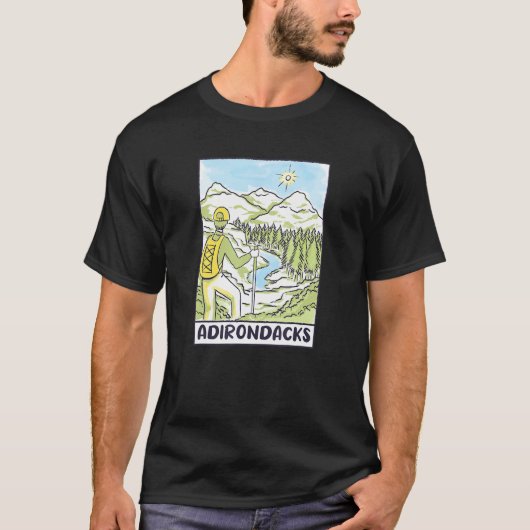 Adirondack Mountain Climate Hiking Mountainer Ad T-shirt (Voorkant)