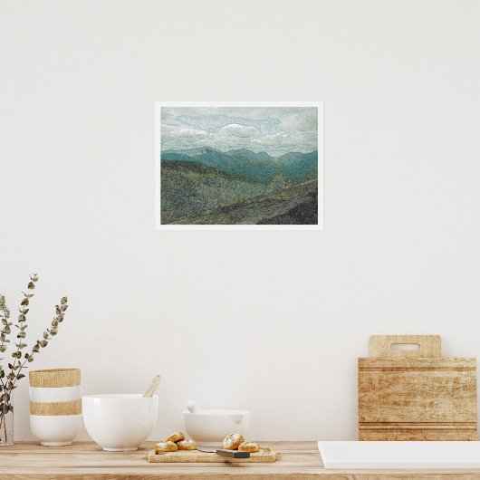 Adirondack Mountain Peaks Panorama Poster (Keuken)