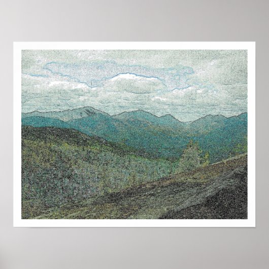 Adirondack Mountain Peaks Panorama Poster (Voorkant)