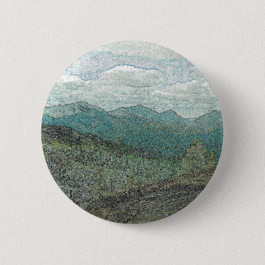 Adirondack Mountain Peaks Panorama Ronde Button 5,7 Cm (Voorkant)