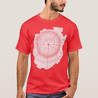 Adirondack Mountains Adirondacks Park Tree Rings T-shirt