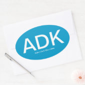 Adirondack Mountains ADK Ovaal Bumpersticker Ovale Sticker (Envelop)