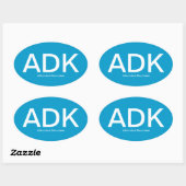 Adirondack Mountains ADK Ovaal Bumpersticker Ovale Sticker (Vel)