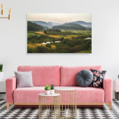 Adirondack Mountains - Fog - staat New York Canvas Afdruk (Insitu (Woonkamer))