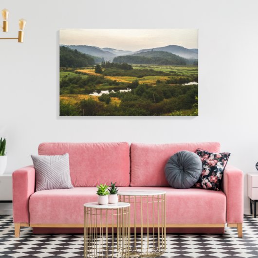 Adirondack Mountains - Fog - staat New York Canvas Afdruk (Insitu (Woonkamer))