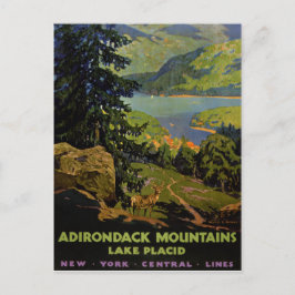 Adirondack Mountains Lake Placid Vintage Poster Re Briefkaart