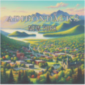 Adirondack Mountains New York 3 inch Vinyl Sticker (Voorkant)