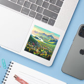 Adirondack Mountains New York 3 inch Vinyl Sticker (Laptop met iPhone)