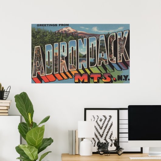 Adirondack Mountains, New York Poster (Thuiskantoor)