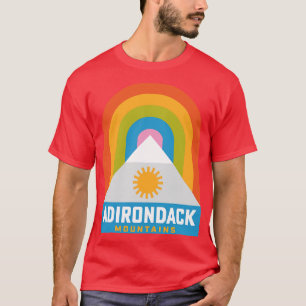 Adirondack Mountains New York Rainbow Wandelen T-shirt