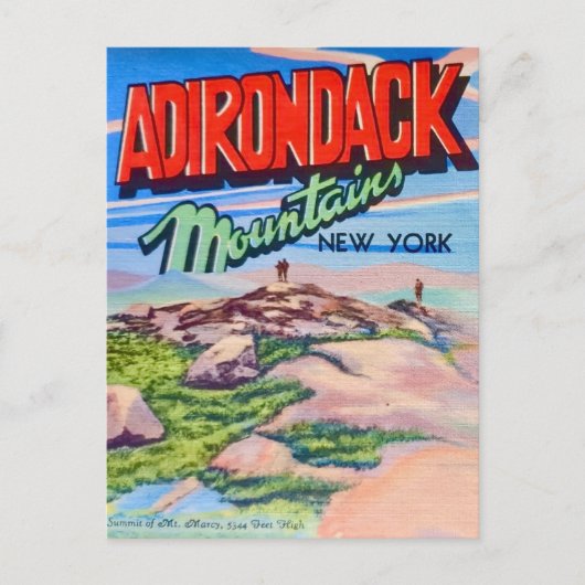 Adirondack Mountains NY Ansichtkaart Briefkaart (Voorkant)