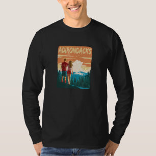 Adirondack Mountains Park Wandelen Paar Bos Adi T-shirt
