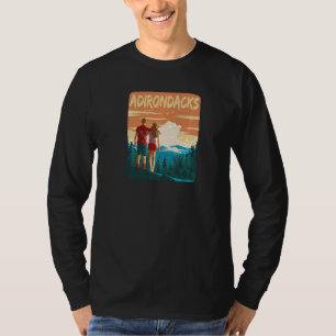 Adirondack Mountains Park Wandelen Paar Bos Adi T-shirt