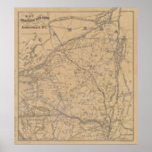  Adirondack Mountains Railroad Map (1895) 2 Poster (Voorkant)