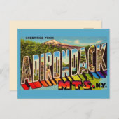 Adirondack Mountains Vintage Postcard Briefkaart (Voorkant / Achterkant)