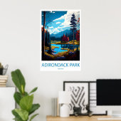 Adirondack Park Vintage Reisposter Ski Nationaal Poster (Thuiskantoor)