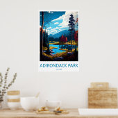 Adirondack Park Vintage Reisposter Ski Nationaal Poster (Keuken)