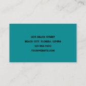 Adirondack Pink Blauwgroen Beach Chairs Visitekaartje (Achterkant)