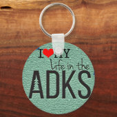 Adirondack Round Button Sleutelhanger (Voorkant)
